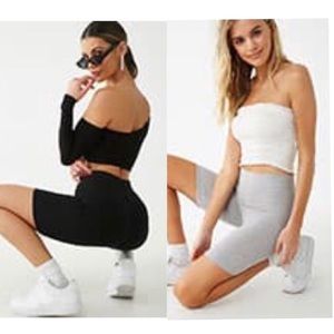 Set of 2 Forever 21 Stretch Biker Shorts